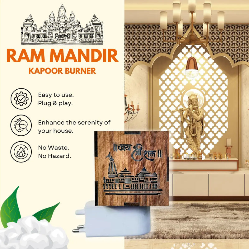 3 IN 1 Ayodhya Ram Mandir Electric Aroma Burner & Night lamp